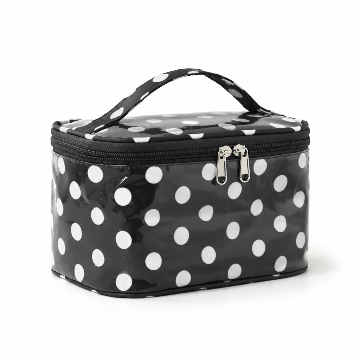PVC Polka Dot Waterproof Clear Cosmetic Bag Makeup Travel Toiletry Organizer Carry Pouch