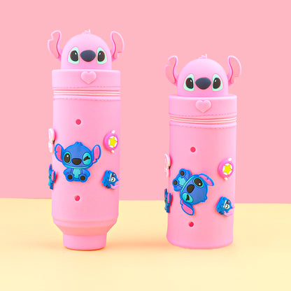 Cartoon Character Silicone Pencil Case & Desk Organizer for Kids and Students