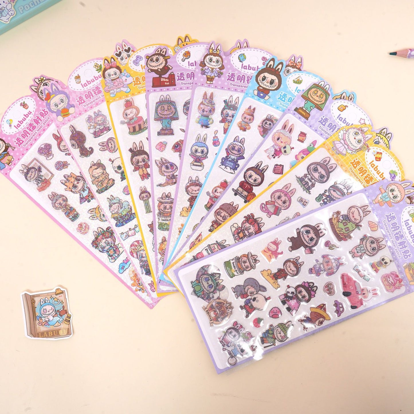K-pop Demon Hunters Holographic Stickers Set Cartoon Designs for Journals and Scrapbooks