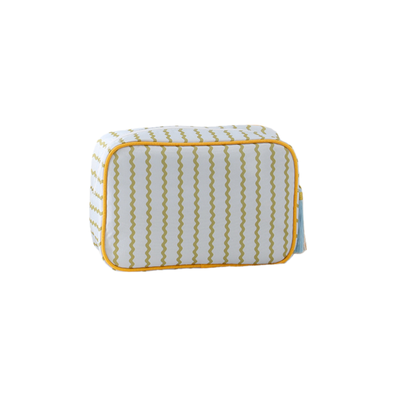 Striped Cosmetic Bag – Simple & Fresh Travel Makeup and Toiletry Pouch