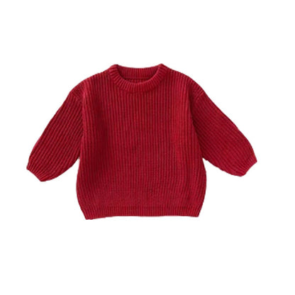 Personalized Name Knit Sweater for Babies & Kids – Custom Yarn Embroidery with Optional Crochet Decorations