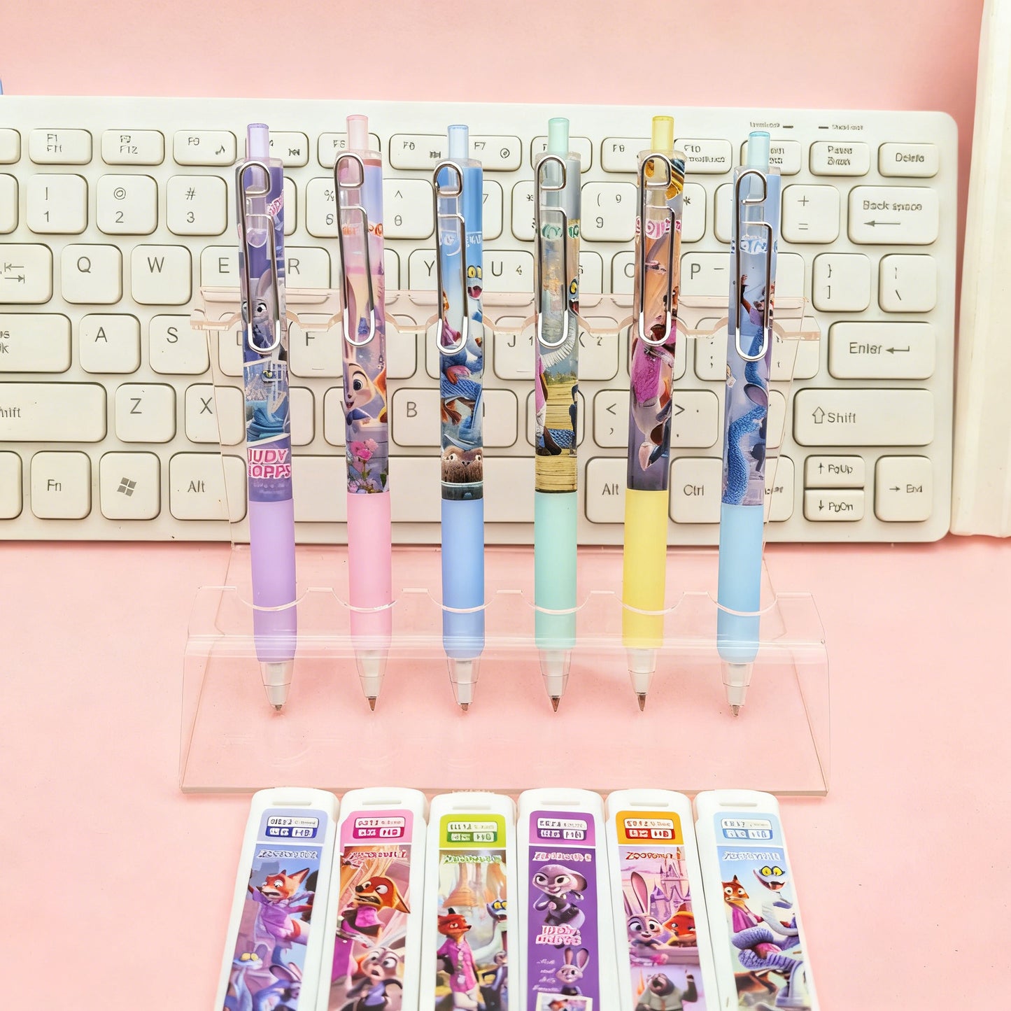 Zootopia 2 Cartoon Mechanical Pencil Set with Lead Refills No-Sharpen Click-Action Design