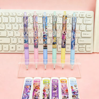 Zootopia 2 Cartoon Mechanical Pencil Set with Lead Refills No-Sharpen Click-Action Design
