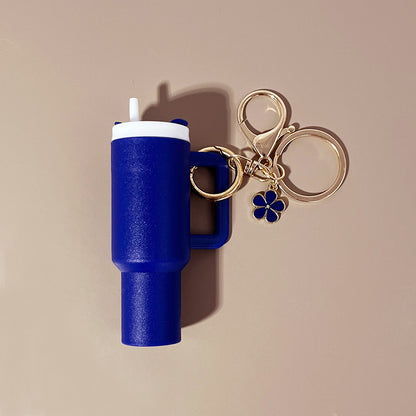Mini Tumbler Bag Charm Keychain – Colorful Plastic Cup Charm Accessory