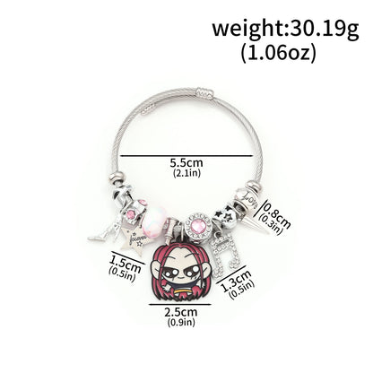 K-Pop Demon Hunters Bracelet Set Mixed Metal Braided Cord & Colorful Seed Bead Bracelets