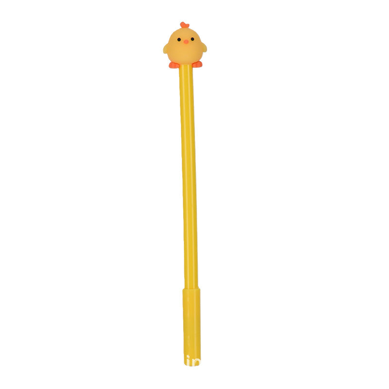 Cartoon Silicone Easter Bunny Pen Creative Topper Gel Pen Black Ink Journal Pen