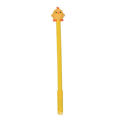 Cartoon Silicone Easter Bunny Pen Creative Topper Gel Pen Black Ink Journal Pen