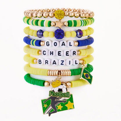 World Cup 2026 Country-Themed Bracelet Set Soccer Fan Jewelry Gift