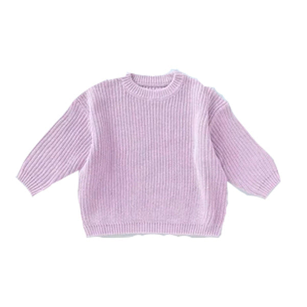 Personalized Name Knit Sweater for Babies & Kids – Custom Yarn Embroidery with Optional Crochet Decorations