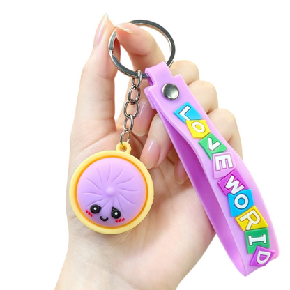 Food & Dessert Butter, Cheese & Bao Bun Keychains Silicone Bag Charms & Accessories