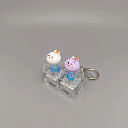 Mini Dumpling Fidget Charm Keychain Pop Fun Stress Sensory Toy Relief Accessory
