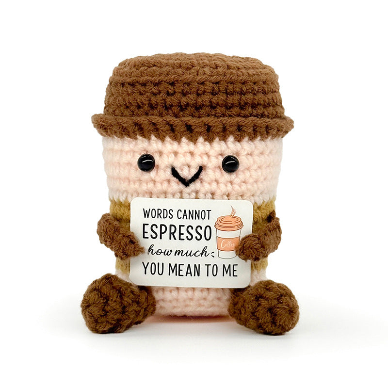 Crochet Food & Drink Pals with Message Cards – Cute Desk Decor & Gifts