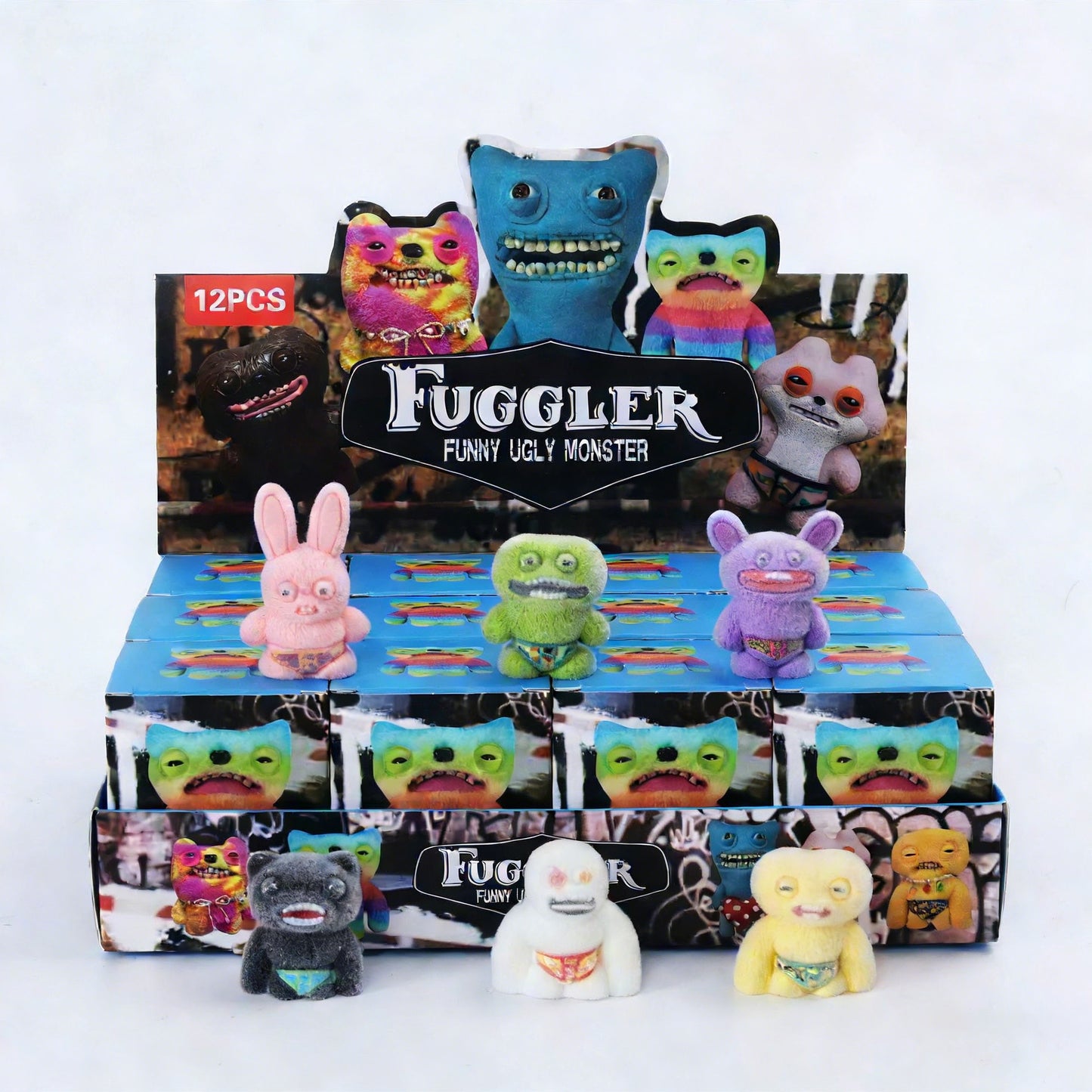 Demon Hunter Cartoon Character Flocked Vinyl Figure Collectible Toy Blind Box Surprise Trendy Desk Decor