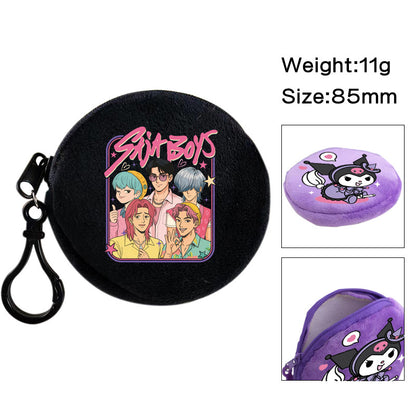 Plush K-pop Demon Hunters Mini Coin Purse & Earphone Case Bag Charm Keychain