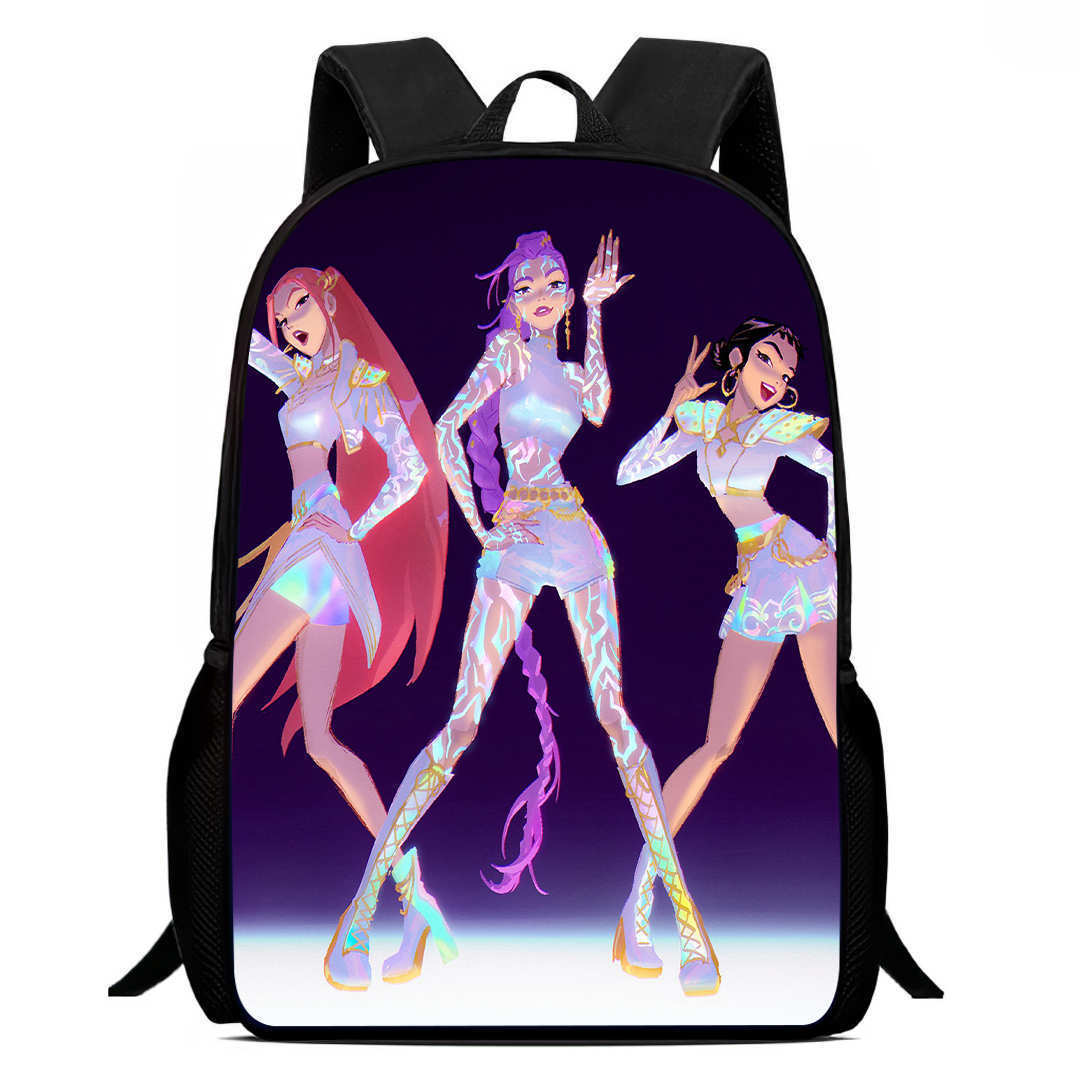 K-pop Demon Hunters Trendy Print Large Backpack Back To School Bag