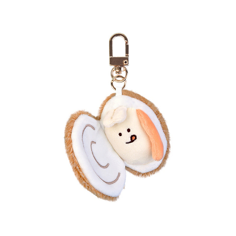Cartoon Seafood Plush Keychain Sea Animal Stuffed Bag Charm Pendant  Keyring Accessory