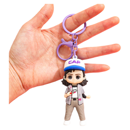 Stranger Things Supernatural TV-Inspired Retro Sci-Fi Character Silicone Keychain