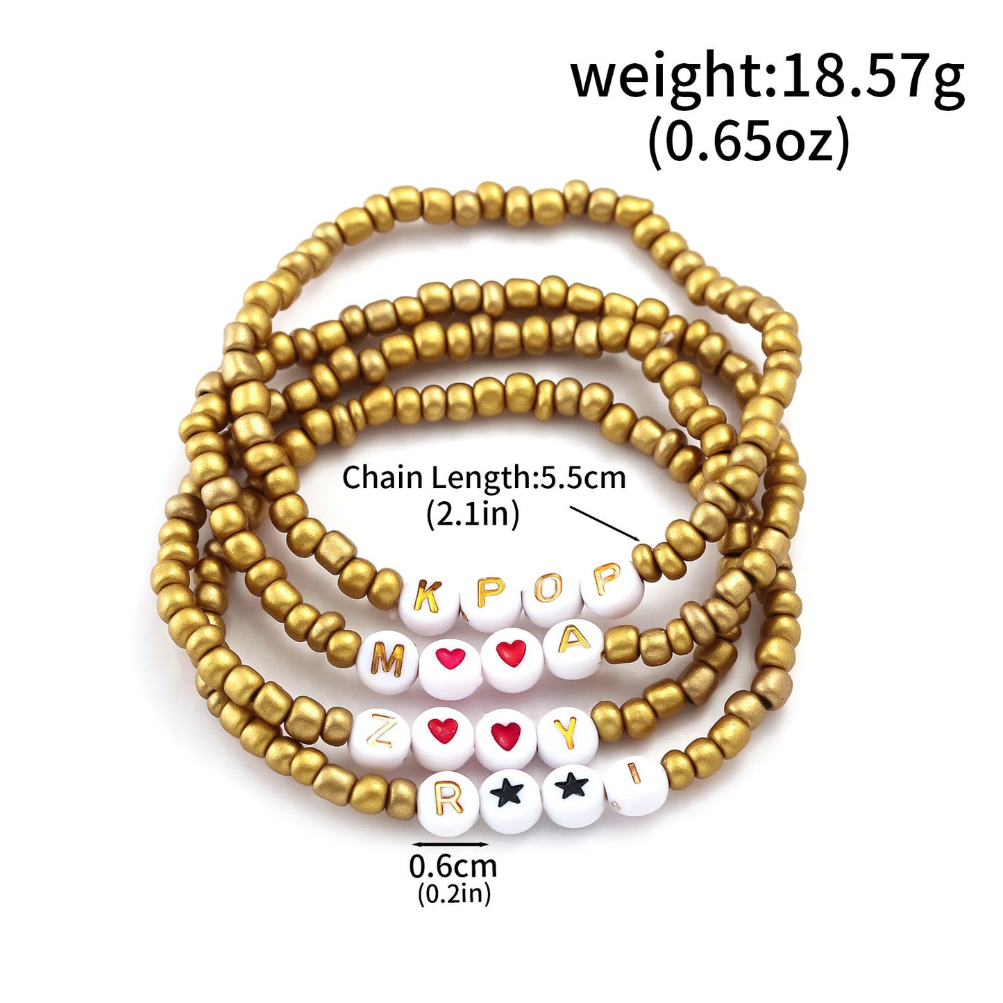 K-Pop Demon Hunters Bracelet Set Mixed Metal Braided Cord & Colorful Seed Bead Bracelets