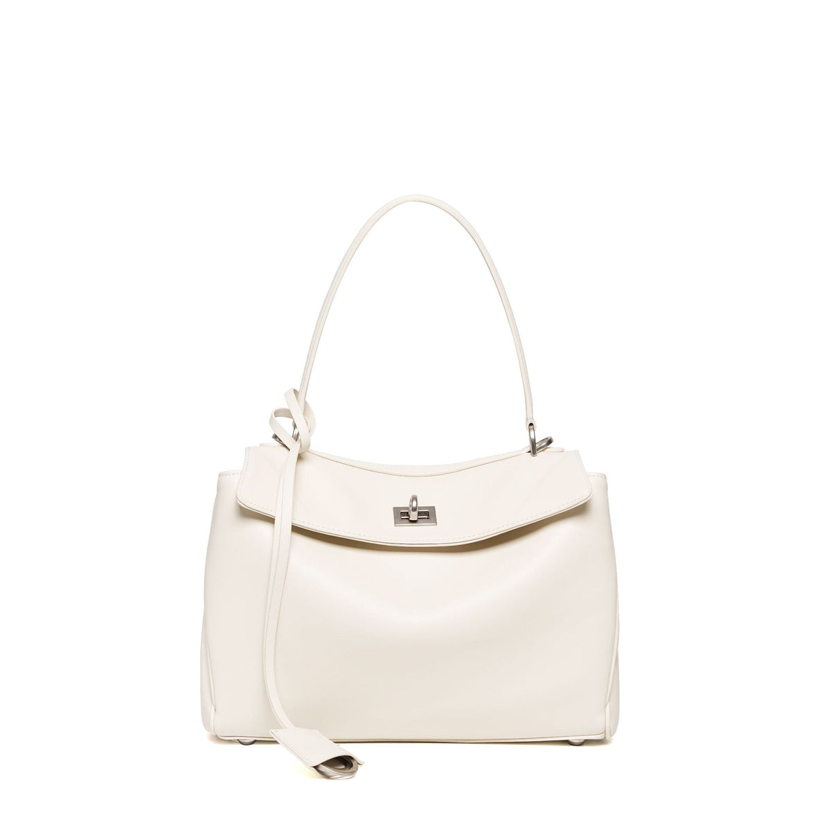 Slouchy Turn-Lock Shoulder Bag in Leather or Suede