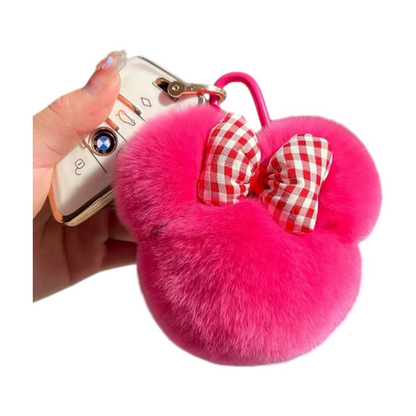 Eco-Friendly Plush Animal Keychain Cute Stuffed Car Key Pendant Bag Charm