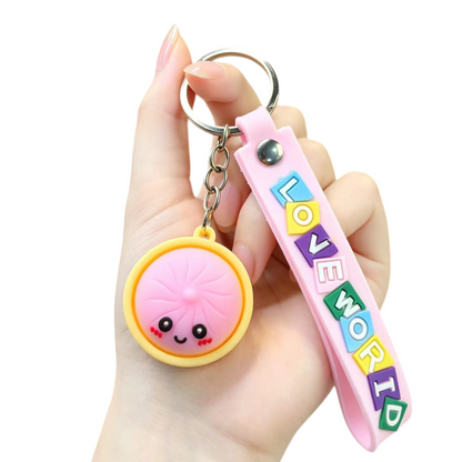 Food & Dessert Butter, Cheese & Bao Bun Keychains Silicone Bag Charms & Accessories