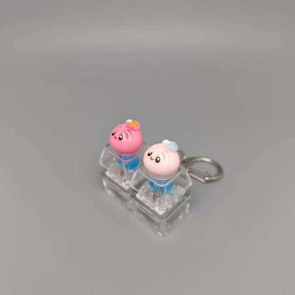 Mini Dumpling Fidget Charm Keychain Pop Fun Stress Sensory Toy Relief Accessory