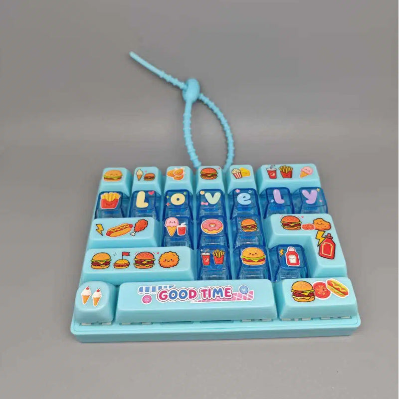 Fidget Decompression Keyboard Stress Relief Toy Colorful Keycap Sensory Charm