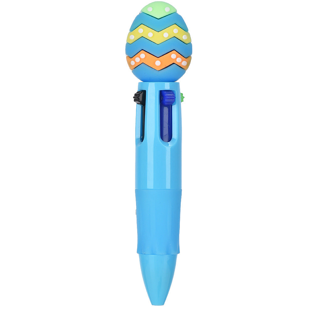 Mini 4-Color Click Pen – Creative Easter Bunny, Egg & Chick Design Journal Pen