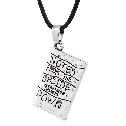 Stranger Things Inspired Jewelry Set Letter Alloy Pendant Necklace & Bracelet Trendy Collectible Accessories