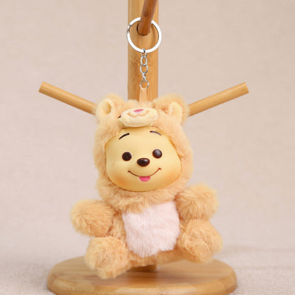 Cartoon Plush Key Chain Vinyl Plush Rabbit Bag Charm Collectible Doll