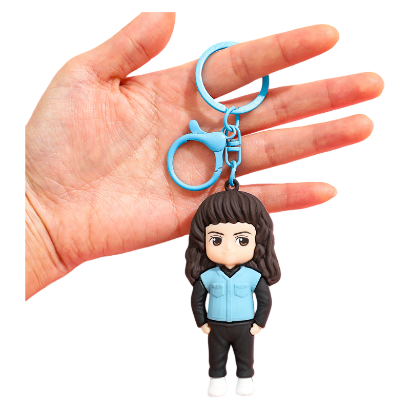 Stranger Things Supernatural TV-Inspired Retro Sci-Fi Character Silicone Keychain