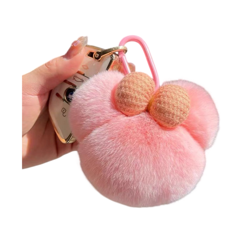 Eco-Friendly Plush Animal Keychain Cute Stuffed Car Key Pendant Bag Charm