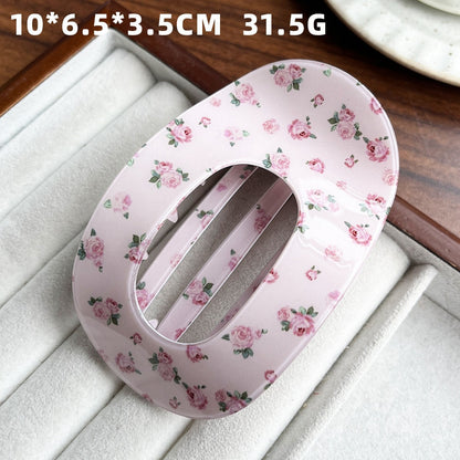 Bone-Shaped Acetate-Look Hair Claw Clip – Patterned Hair Clip