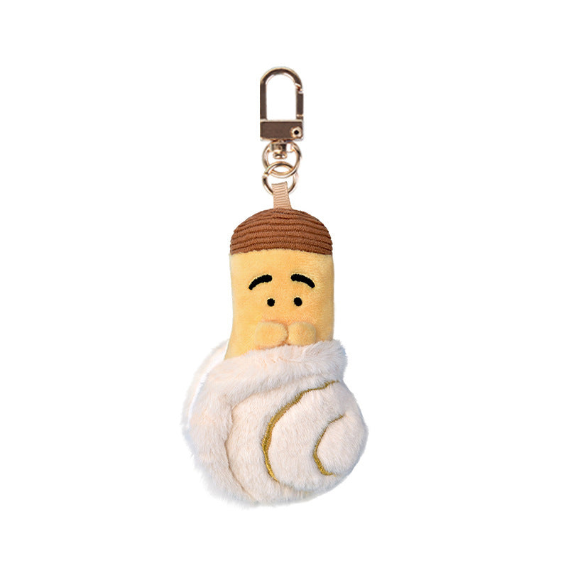Cartoon Seafood Plush Keychain Sea Animal Stuffed Bag Charm Pendant  Keyring Accessory