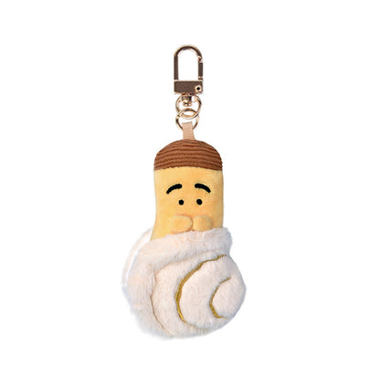 Cartoon Seafood Plush Keychain Sea Animal Stuffed Bag Charm Pendant  Keyring Accessory