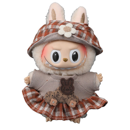 17cm Labubu Doll Clothes Outfit Set Changeable Costume