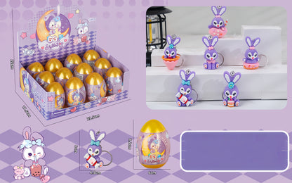 Surprise Egg Silicone Key Chain Blind Box Cute Cartoon Character Pendant
