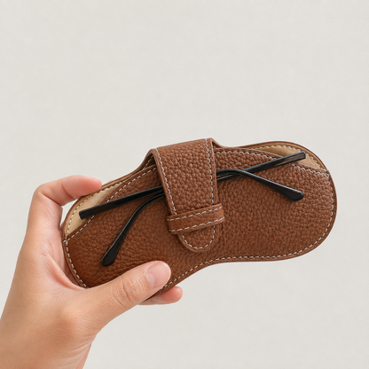 Sunglasses Case Glasses Storage Bag Eyewear Organizer Bag Premium Leather Pouch