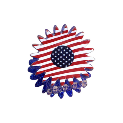 4th of July USA Flag Mini Claw Clips & Half-Moon Hair Claw Patriotic Hair Accessories