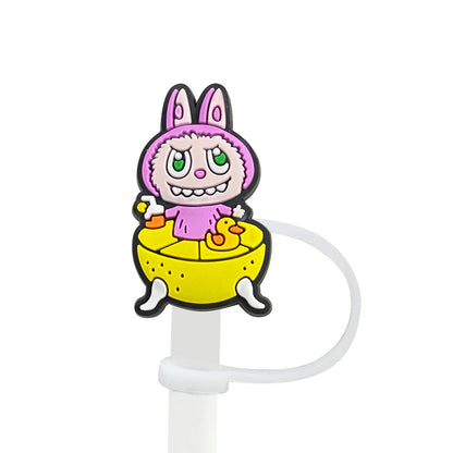 Labubu Silicone Straw Toppers – Cute Reusable Dust Caps for 10mm Large Tumbler Straws