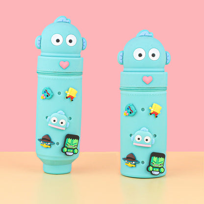 Cartoon Character Silicone Pencil Case & Desk Organizer for Kids and Students