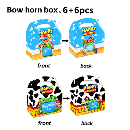 Cartoon Woody Buzz Series Birthday Party Supplies Themed Tableware and Decorations