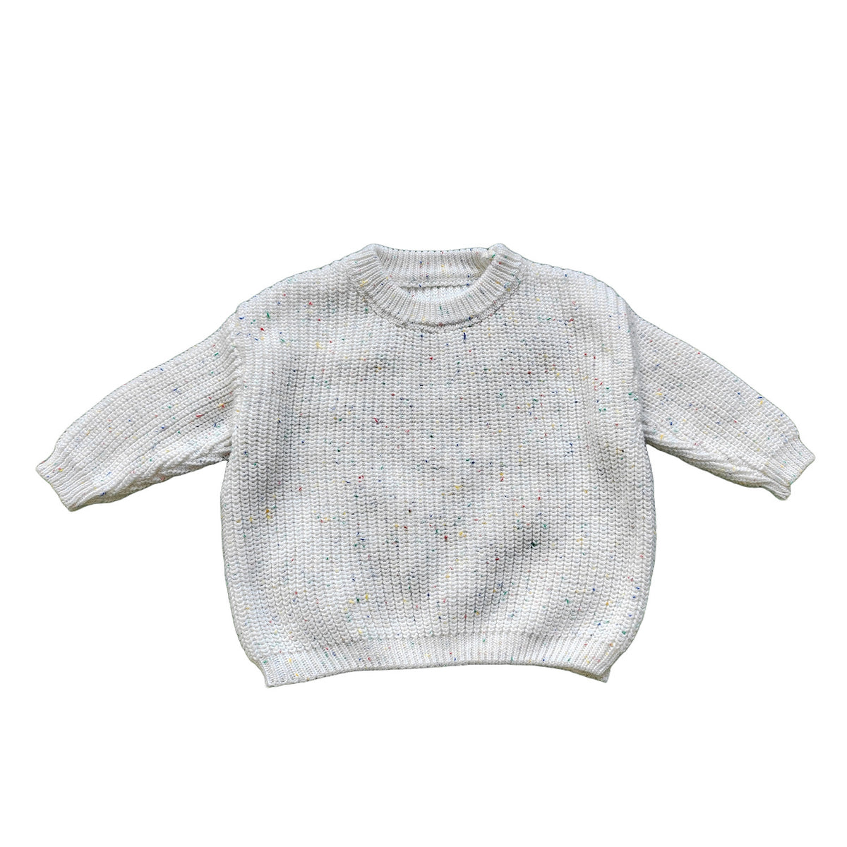 Personalized Name Knit Sweater for Babies & Kids – Custom Yarn Embroidery with Optional Crochet Decorations