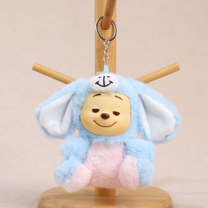 Cartoon Plush Key Chain Vinyl Plush Rabbit Bag Charm Collectible Doll