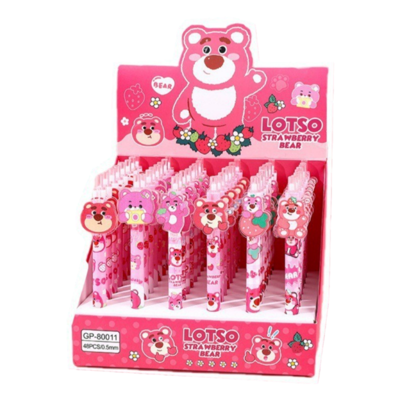 Cartoon Insert Click Gel Pens – Assorted Themes, Smooth Writing | Box of 48