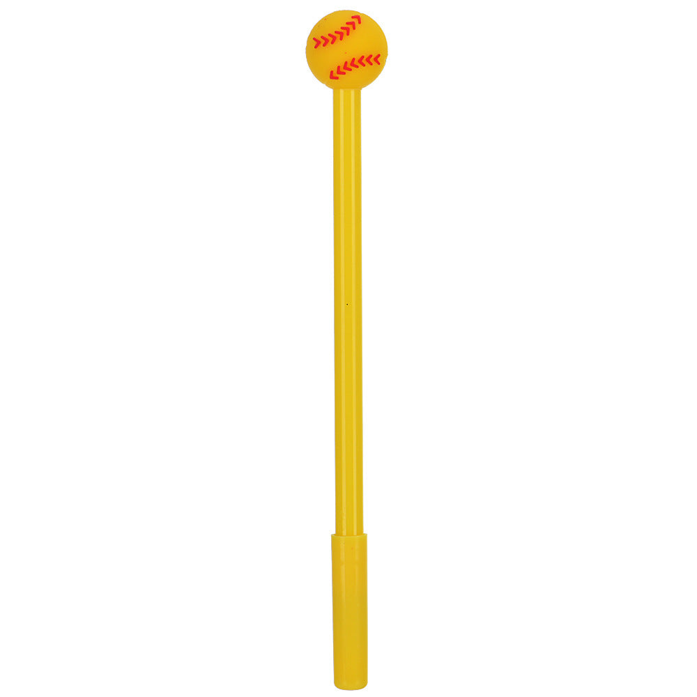 Sports Ball Silicone Top Gel Pen Black Ink Creative Ballpoint Pen