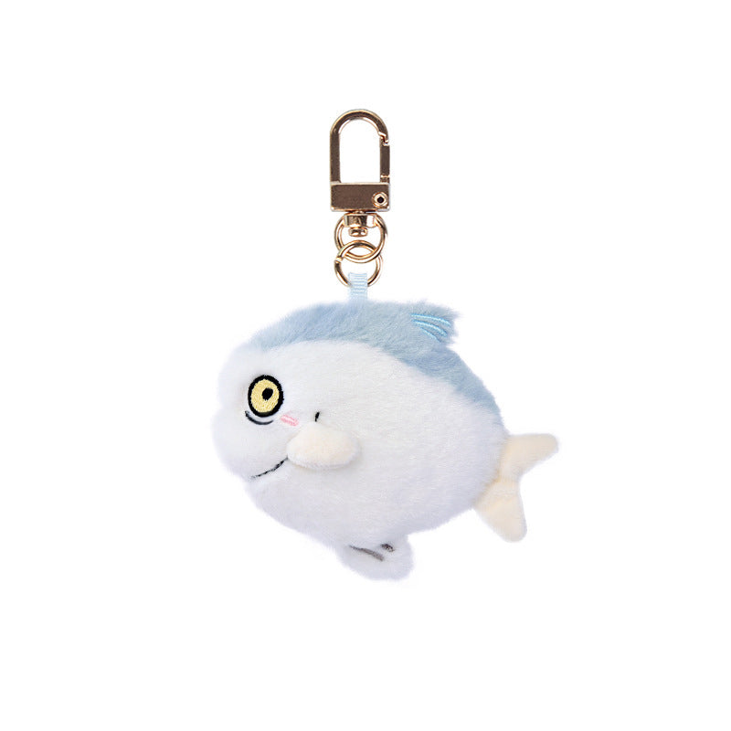 Cartoon Seafood Plush Keychain Sea Animal Stuffed Bag Charm Pendant  Keyring Accessory