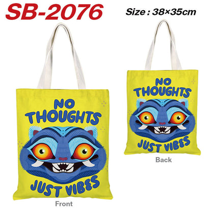 K-Pop Demon Hunters Full-Color Printed Canvas Tote Bag – Shoulder Carry Shopping Bag