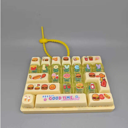 Fidget Decompression Keyboard Stress Relief Toy Colorful Keycap Sensory Charm