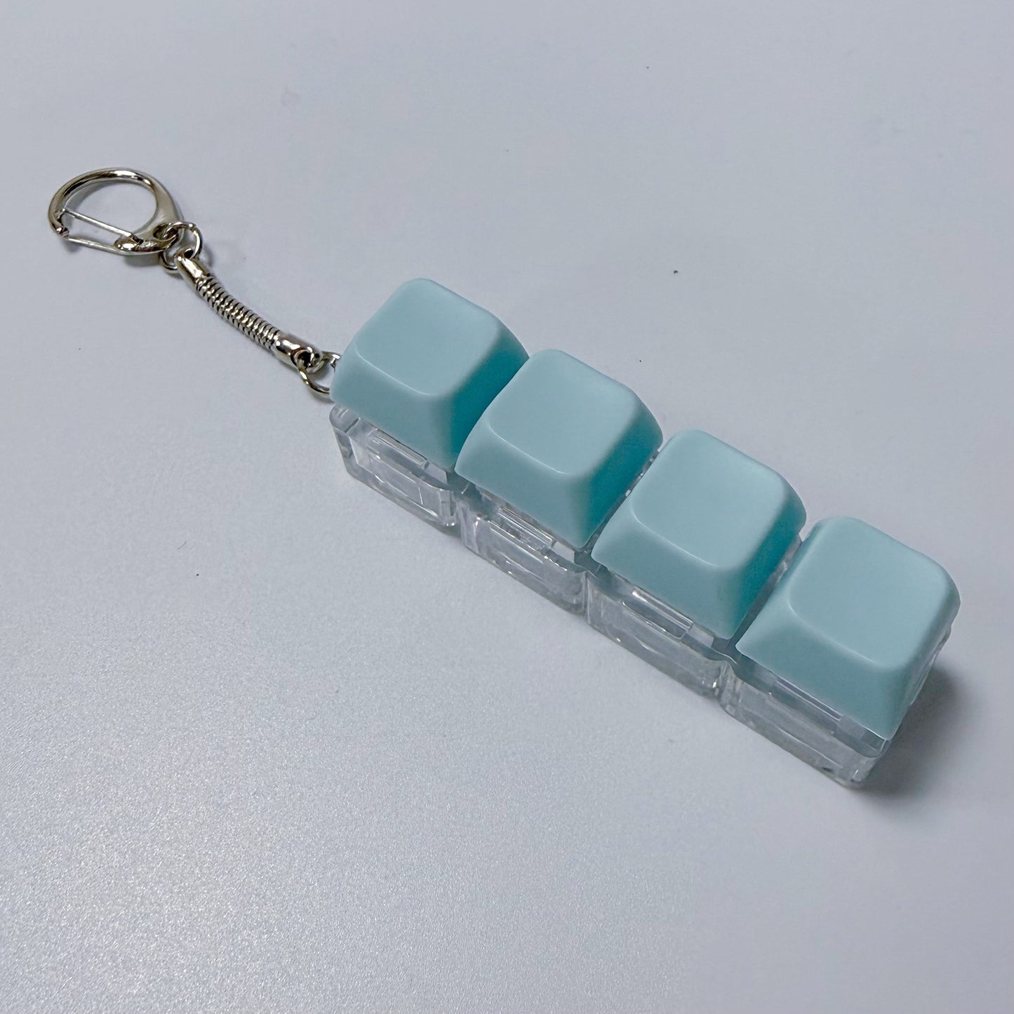 Pastel Colors Finger Press Button Cube Squishy Keyboard Keychain Stress Relief Toy